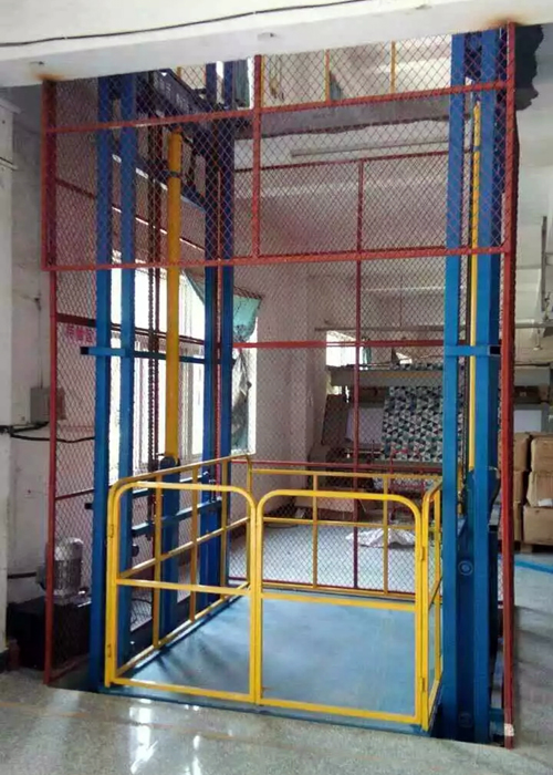 钢网防护液压导轨链条货梯
